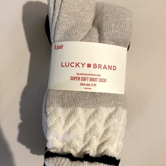 Lucky brand 6 pair boot socks size 5-10 - Picture 3 of 5